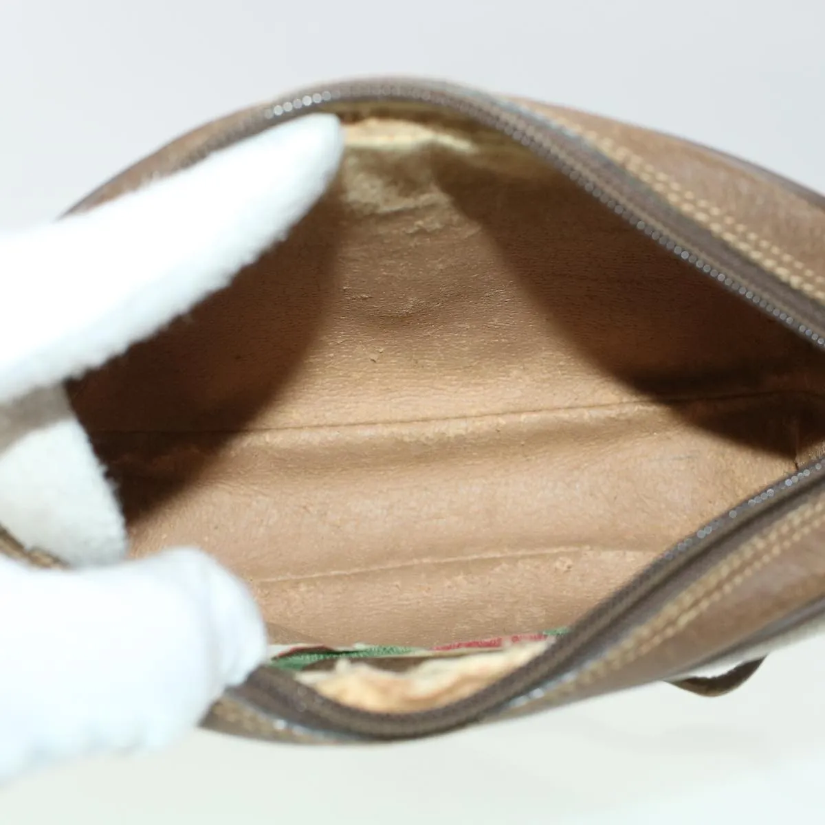 GUCCI GG Canvas Web Sherry Line Shoulder Bag Beige Red 89.02.066  rd5250