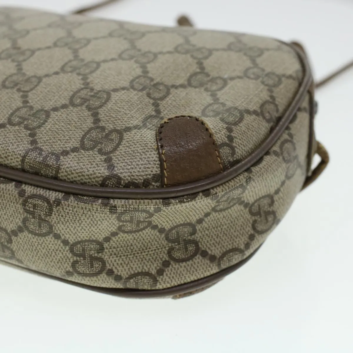 GUCCI GG Canvas Web Sherry Line Shoulder Bag Beige Red 89.02.066  rd5250