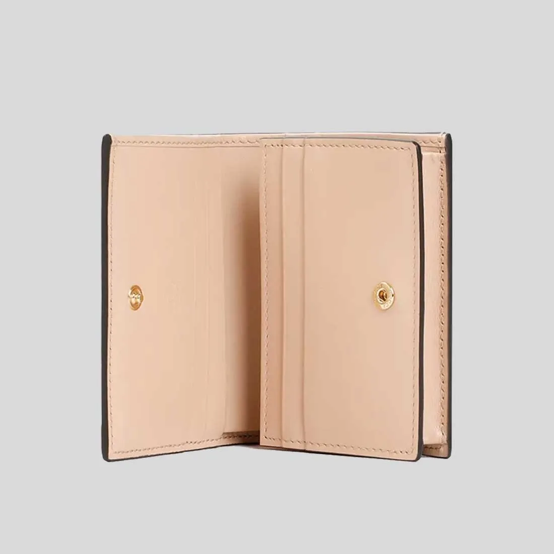 GUCCI GG Matelass?? Card Case Wallet Pink Sand 723786
