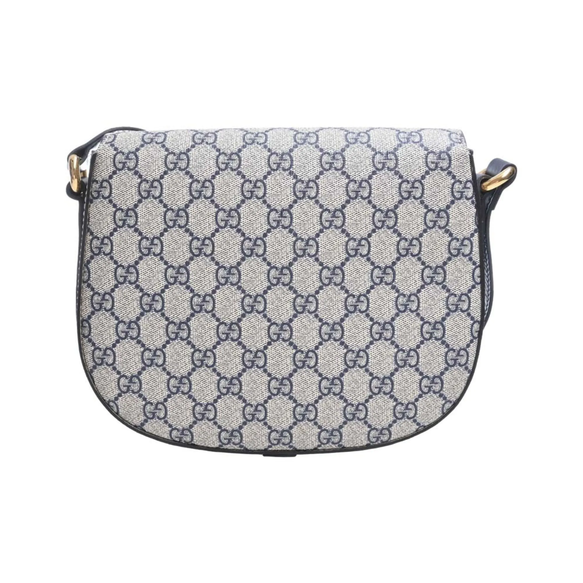 GUCCI GG Supreme Leather Shoulder Bag 432150 Navy Ladies