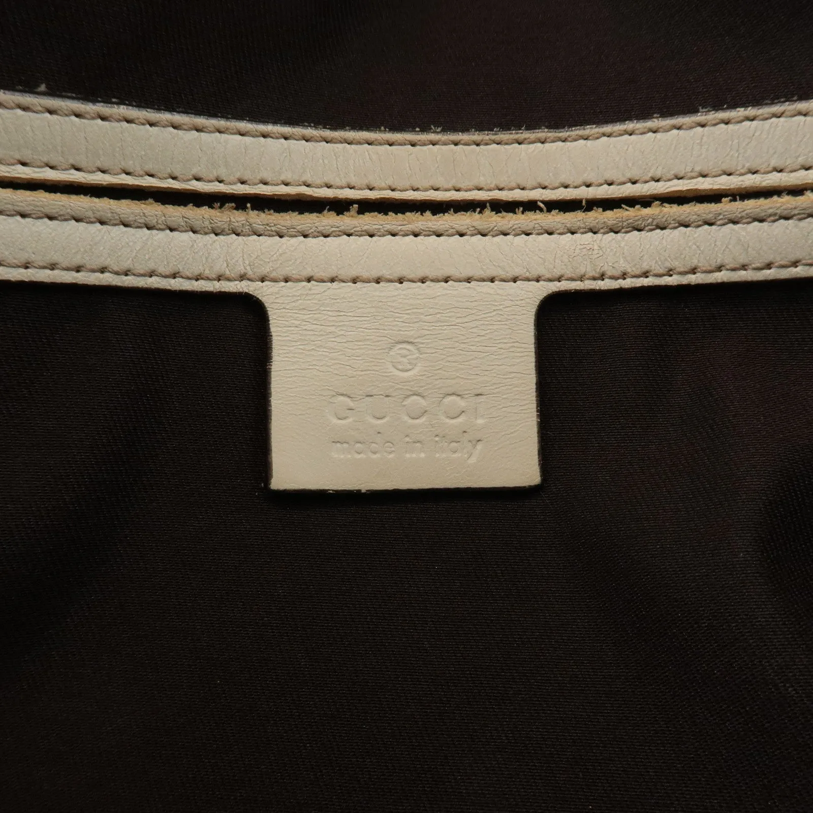 GUCCI GG Supreme Leather Shoulder Bag Beige Ivory 223666