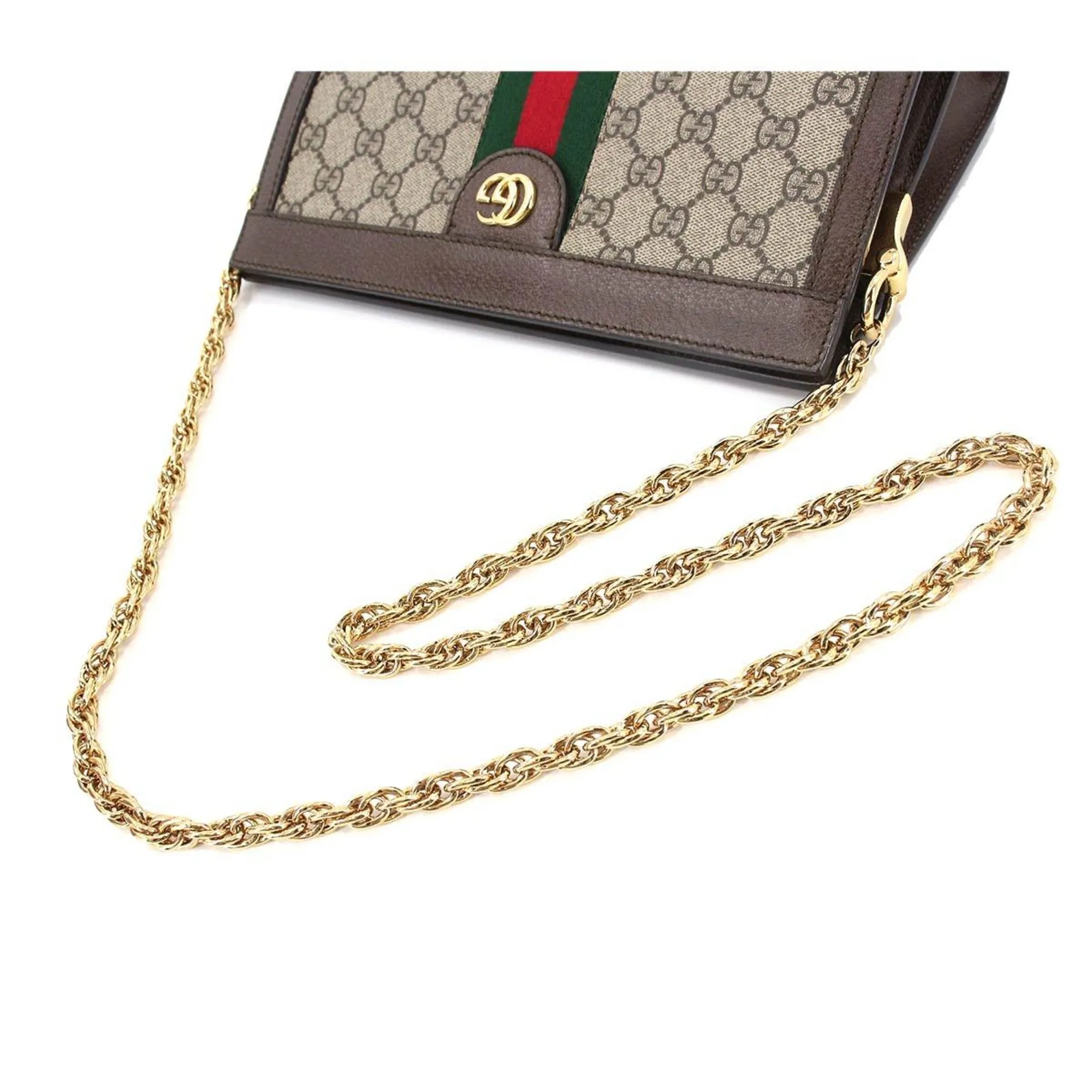 Gucci Ophidia  Small Shoulder Bag Supreme Leather Beige Brown 503877