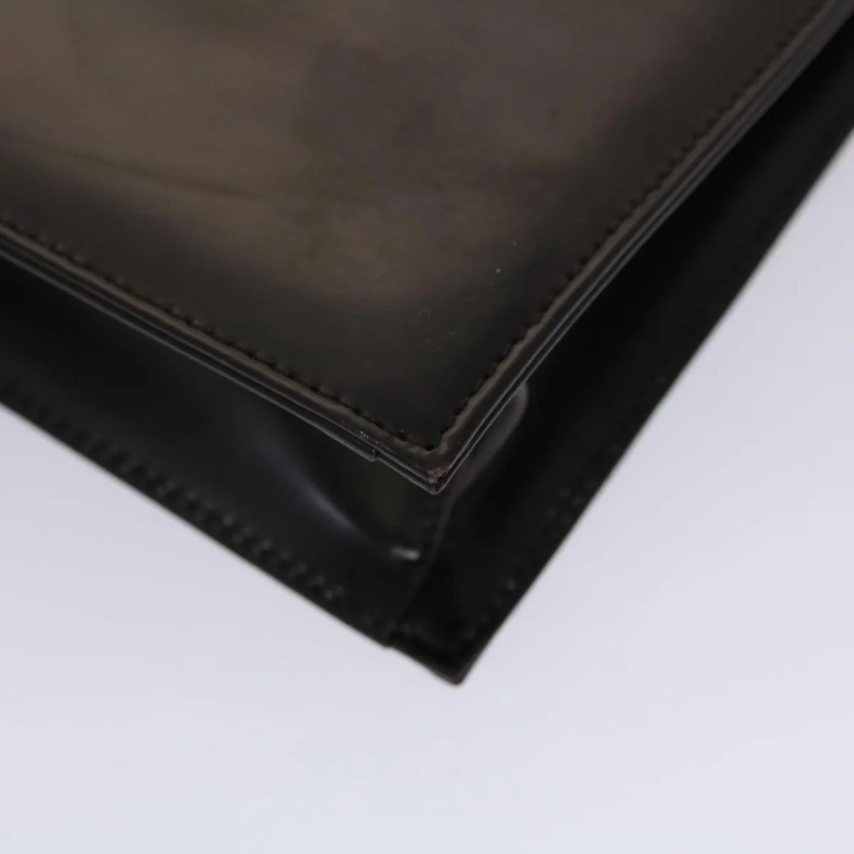 GUCCI Shoulder Bag Patent leather Brown  yk7420