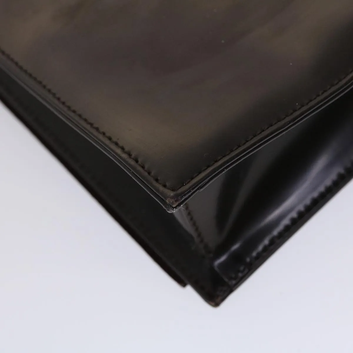 GUCCI Shoulder Bag Patent leather Brown  yk7420