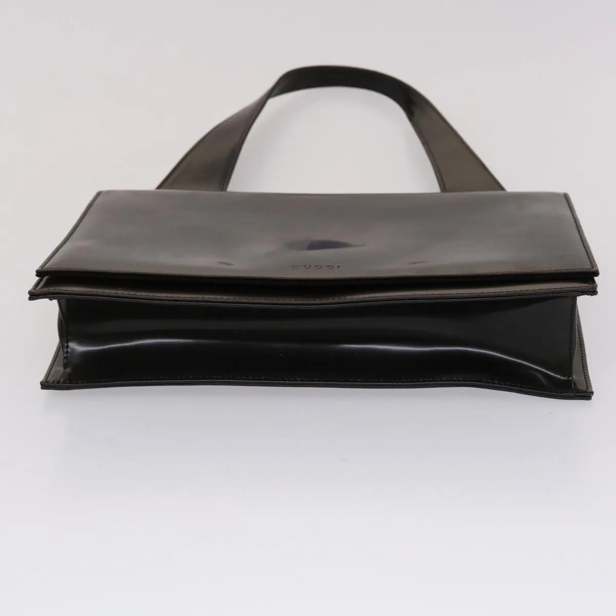 GUCCI Shoulder Bag Patent leather Brown  yk7420