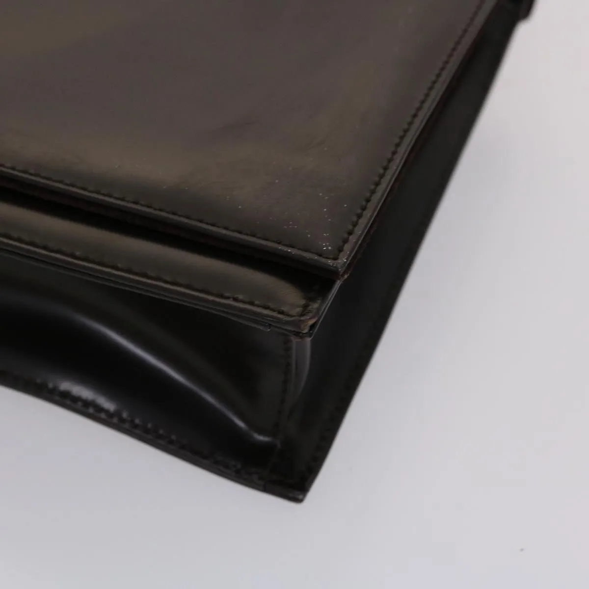 GUCCI Shoulder Bag Patent leather Brown  yk7420