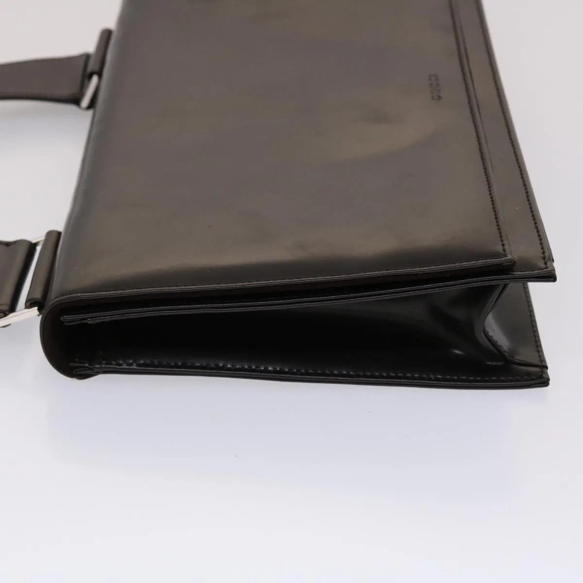 GUCCI Shoulder Bag Patent leather Brown  yk7420