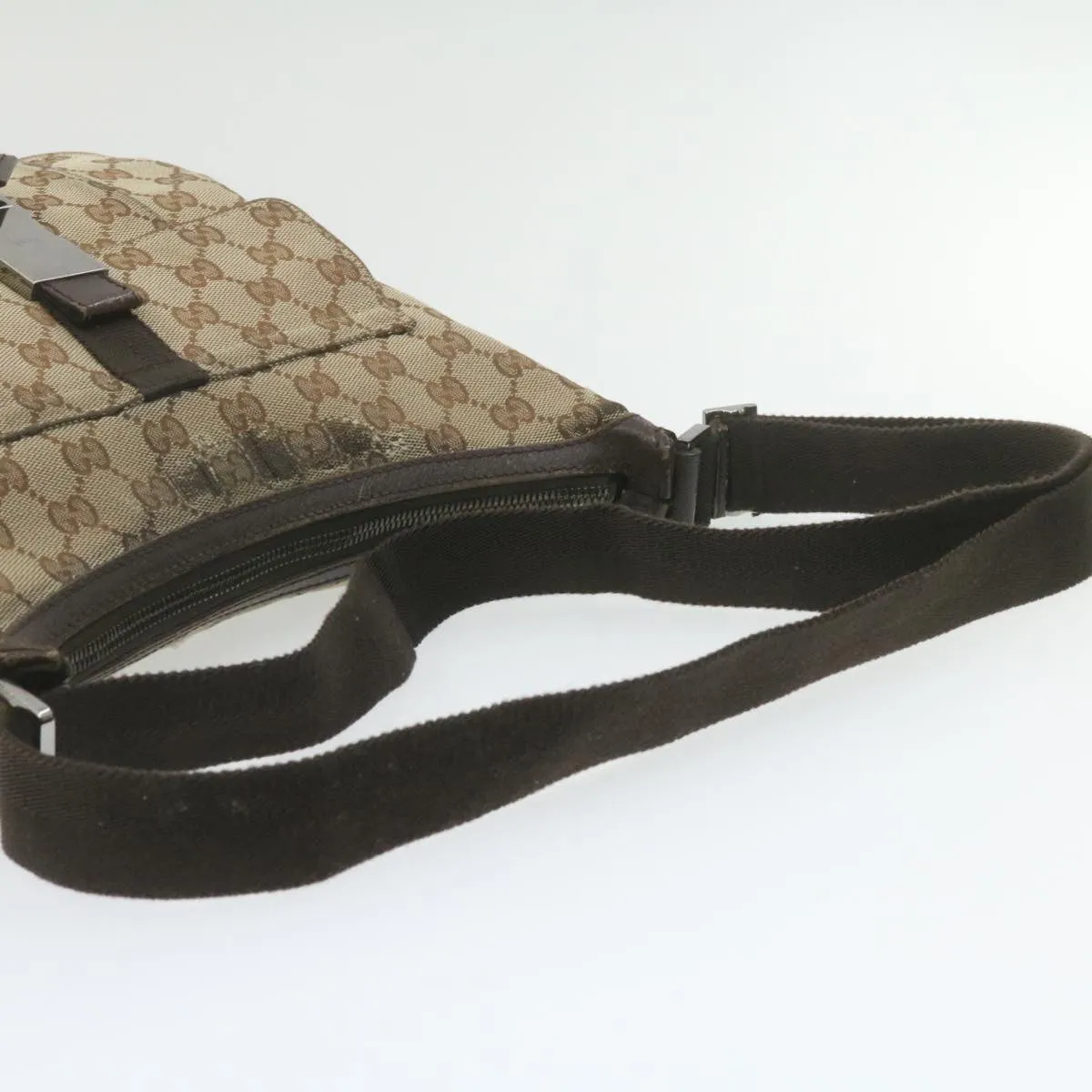 GUCCI Web Sherry Line GG Canvas Hand Shoulder Bag 2Set Beige  th1038