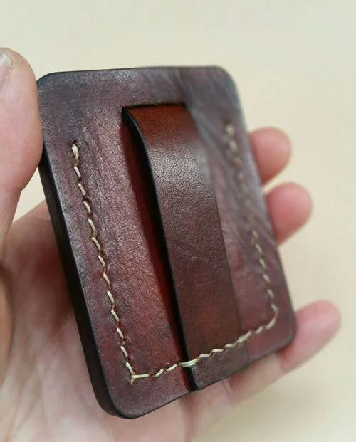 Handmade Coffee Leather Classic Zippo Lighter Case Standard Zippo Lighter Holder Pouch For Men