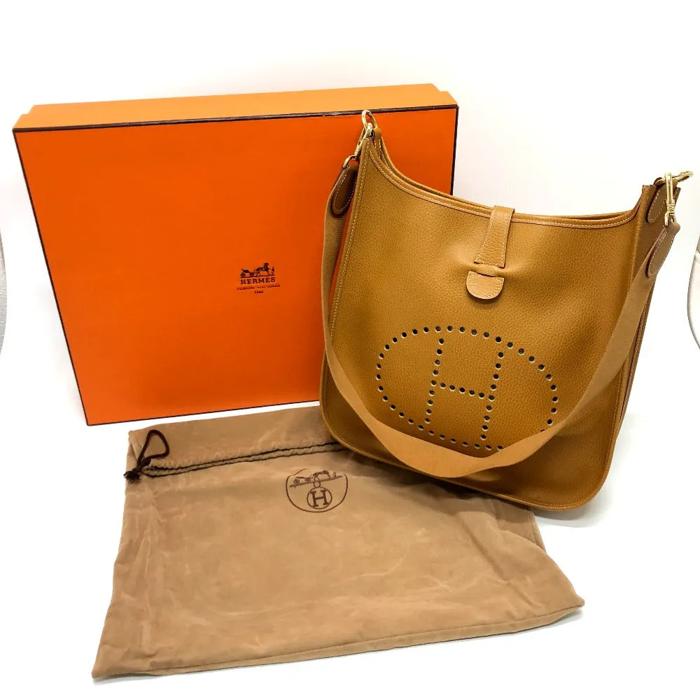 HERMES Shoulder Bag Ardenne gold Evelyn 1 GM