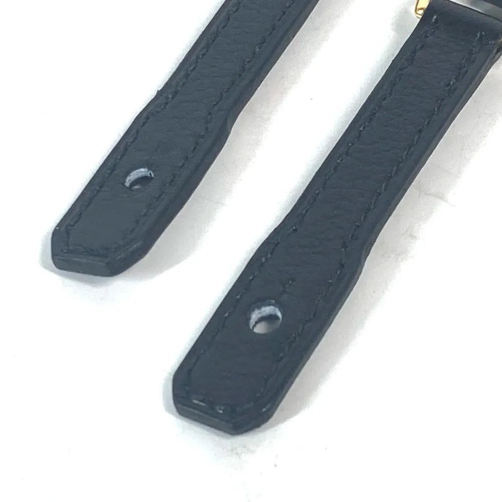 HERMES Shoulder strap Leather / canvas black bandouliere Cavale To Go