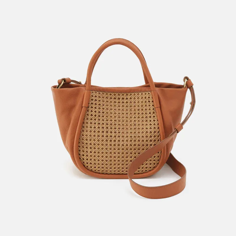 Hobo - Margot Satchel, Burnished Caramel with Caning