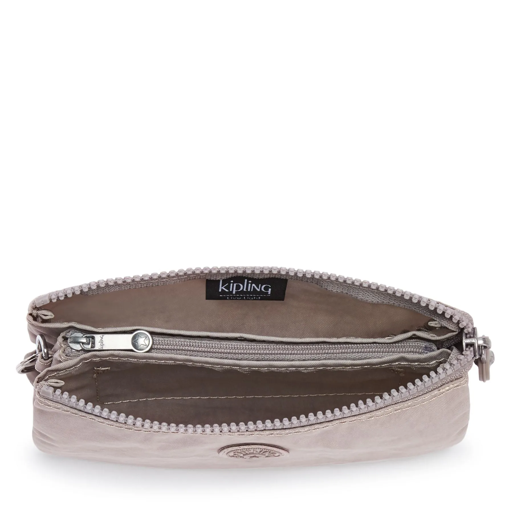 Kipling Creativity L Pouch Purse in Grey Gris
