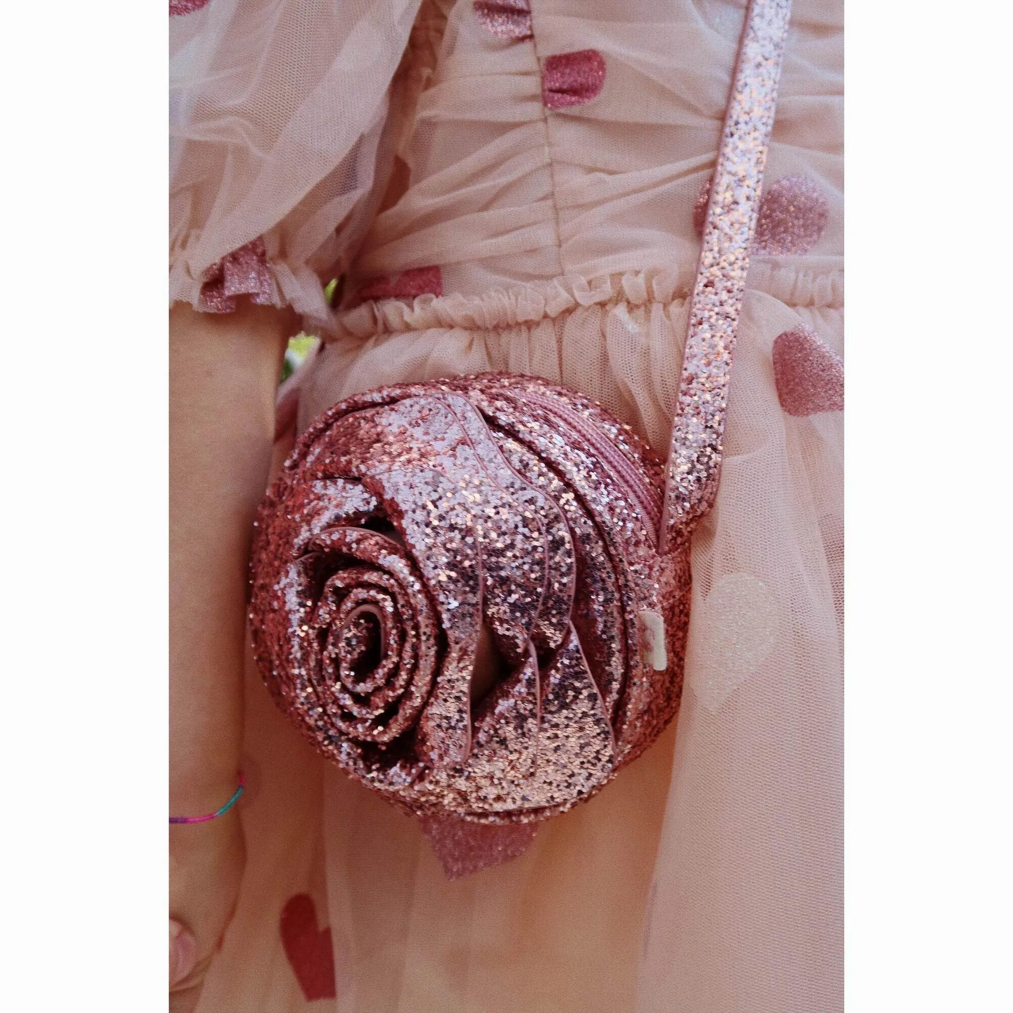 Konges Sljd Rose Glitter Bag-Glitter Rose