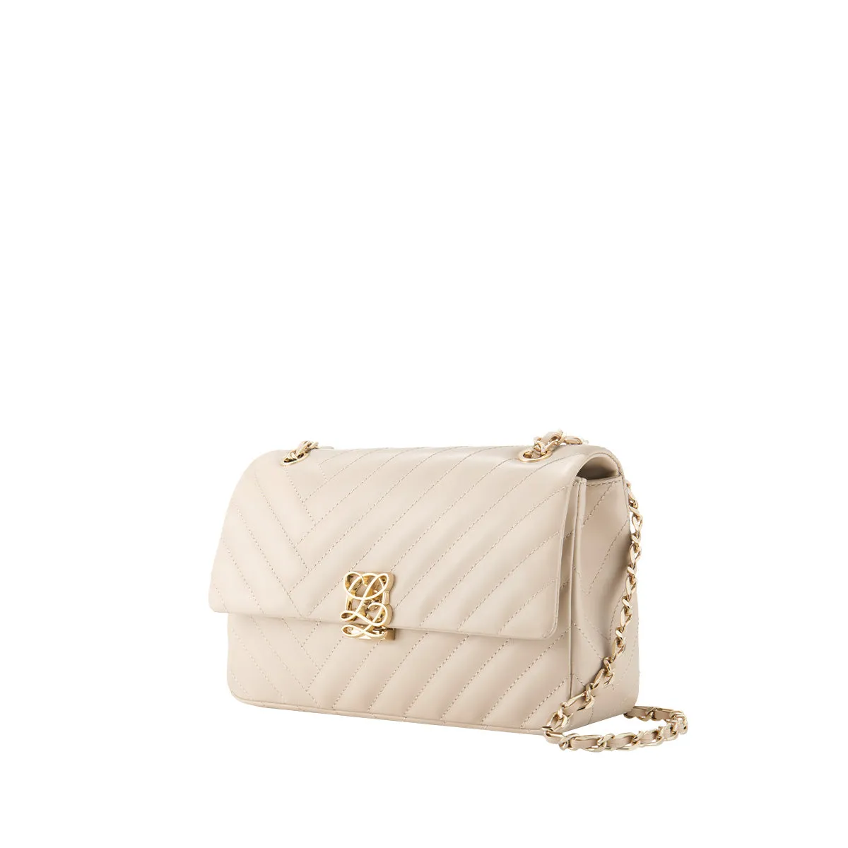 L-QUILTING One shoulder bag - Beige