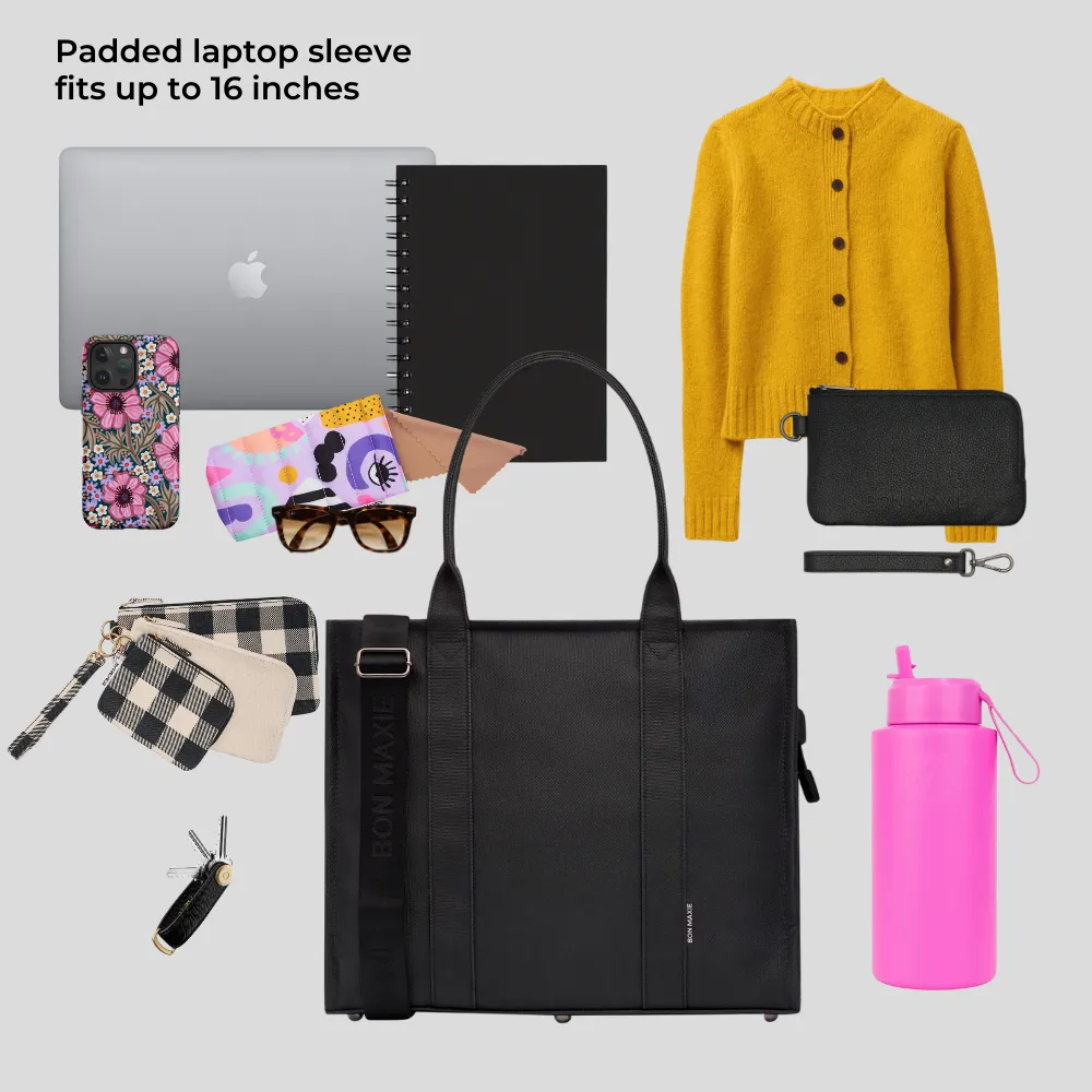 Large Bon Vivant Structured Tote Bag -- Milk Tea