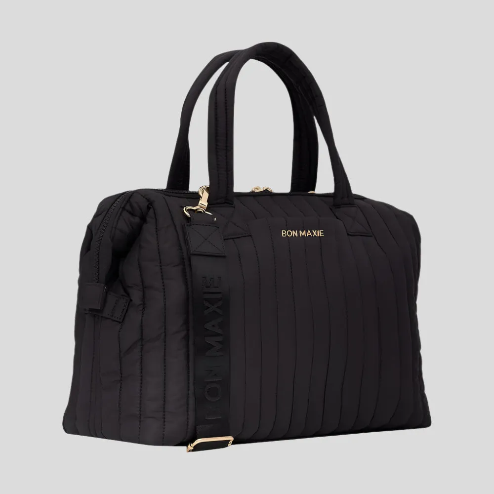 Large Puffy Pillow Crossbody Bag -- Black