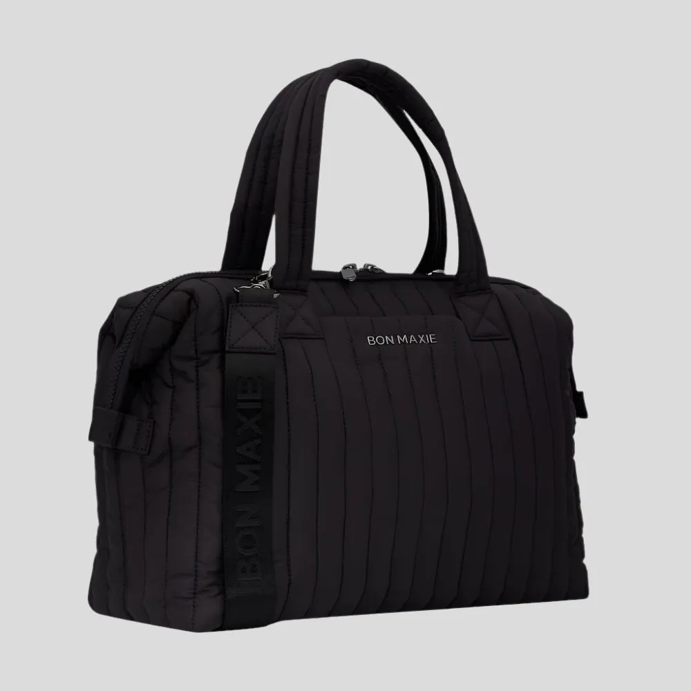 Large Puffy Pillow Crossbody Bag -- Black