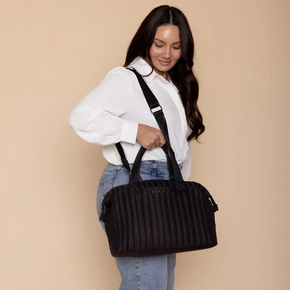 Large Puffy Pillow Crossbody Bag -- Black