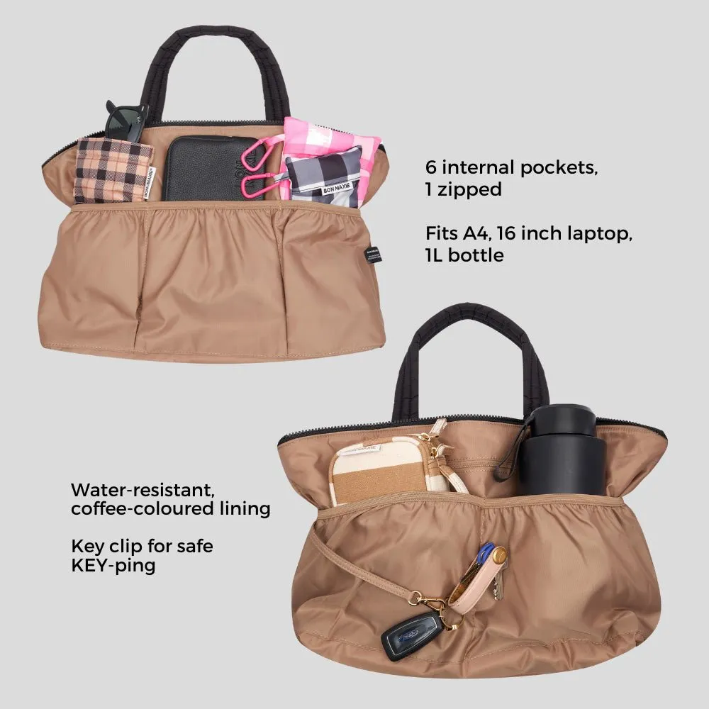 Large Puffy Pillow Crossbody Bag -- Black