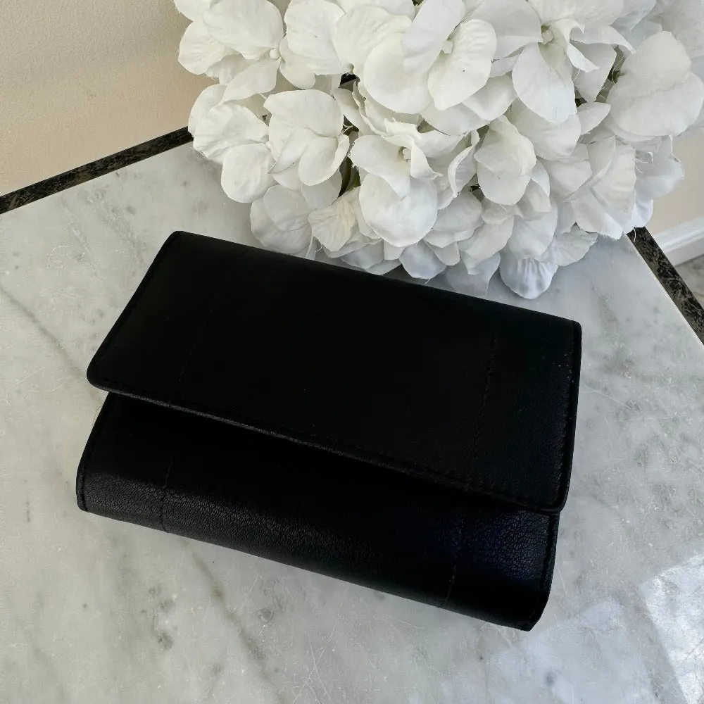 LLG Goat Nappa Leather Zip Round Tray Purse