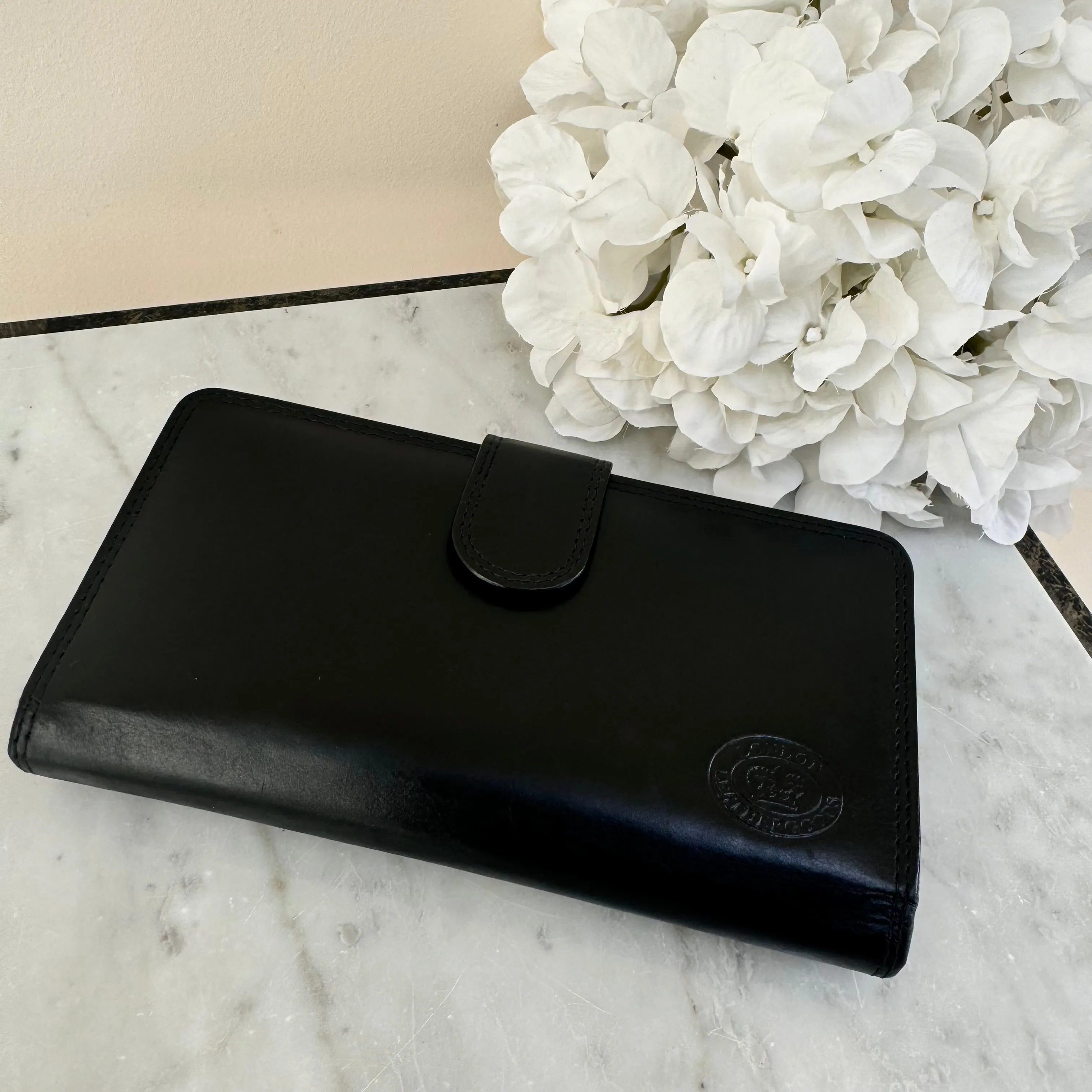LLG Soft Nappa Leather Large Purse with Clip Section
