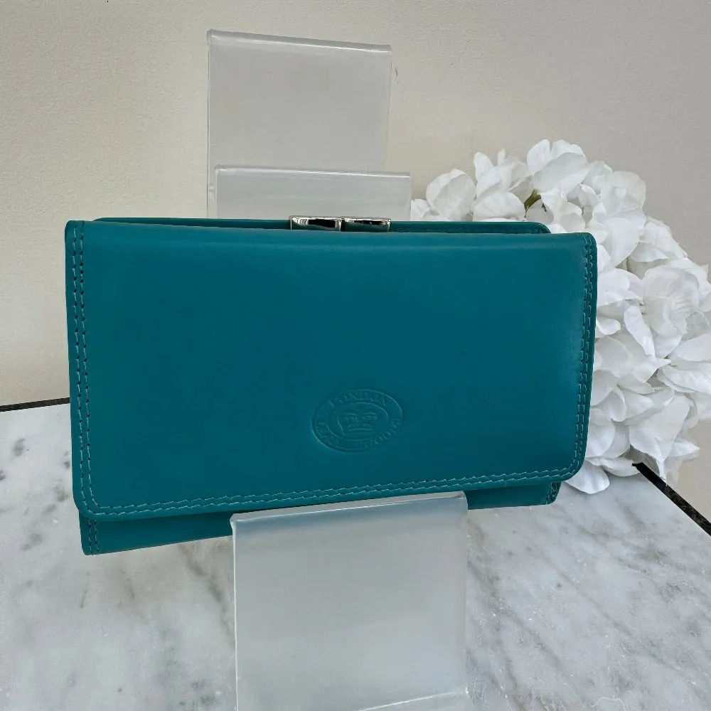 LLG Soft Nappa Leather Purse with Clip Coin Section
