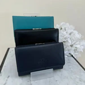 LLG Soft Nappa Leather Purse with Clip Coin Section