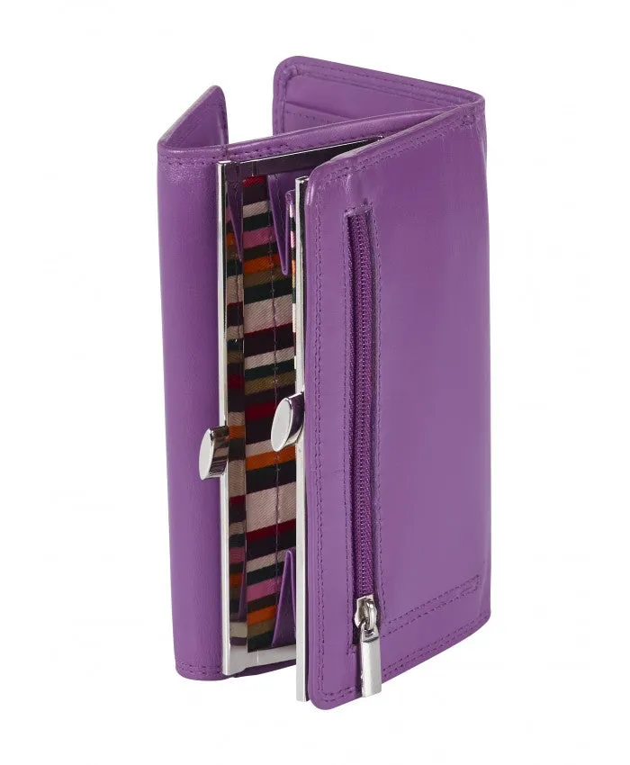 LLG Soft Nappa Leather Purse with Clip Coin Section