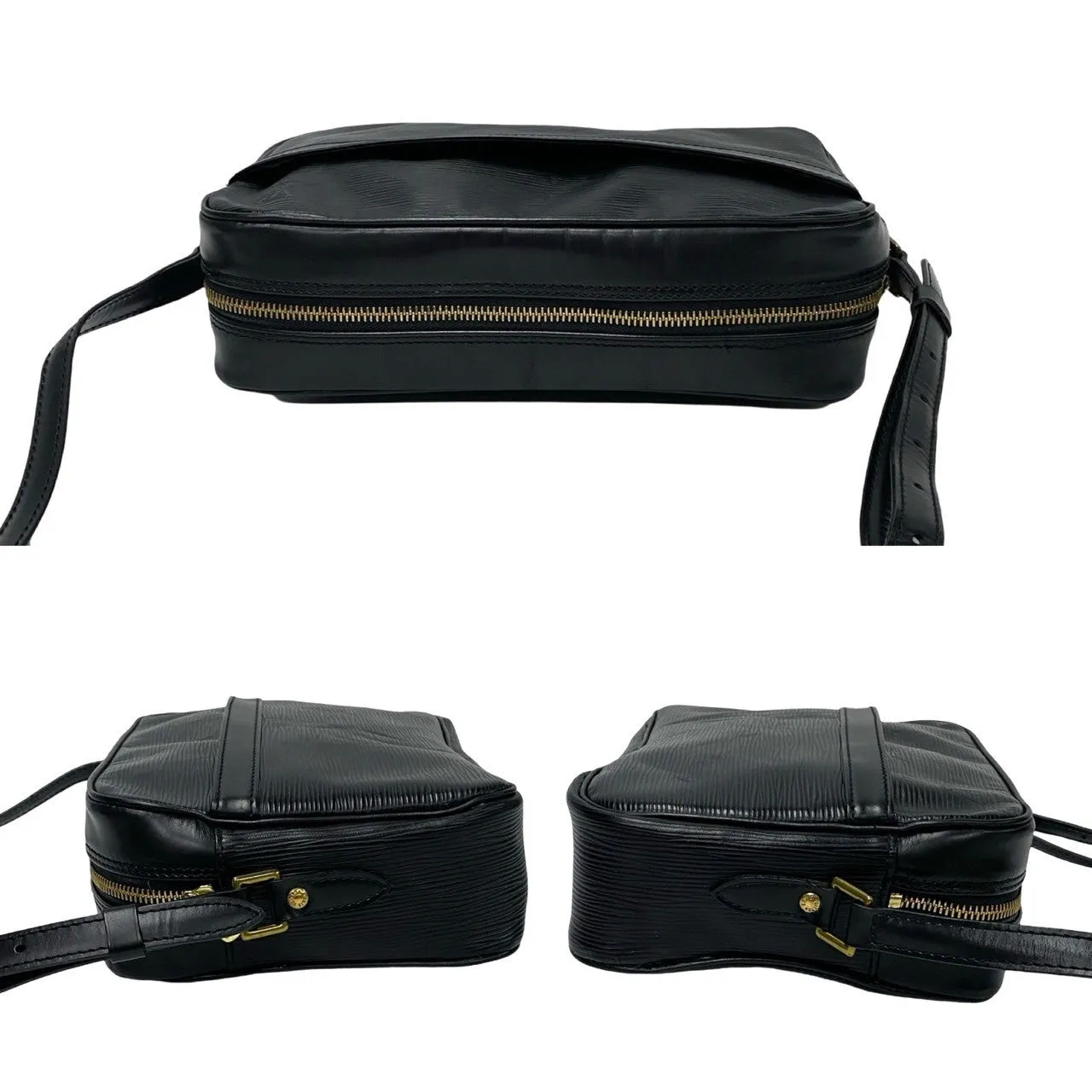 LOUIS VUITTON Shoulder Bag Epi Leather black Epi Trocadero