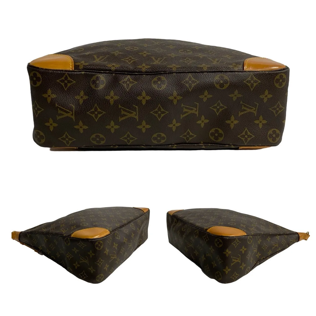 LOUIS VUITTON Shoulder Bag leather Brown Monogram Boulogne 35