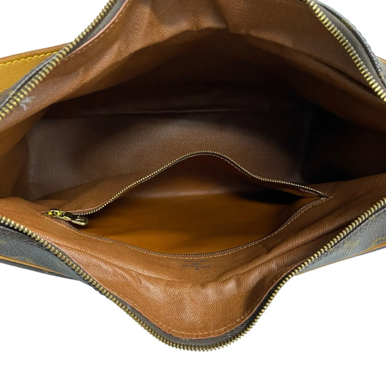 LOUIS VUITTON Shoulder Bag leather Brown Monogram Boulogne 35