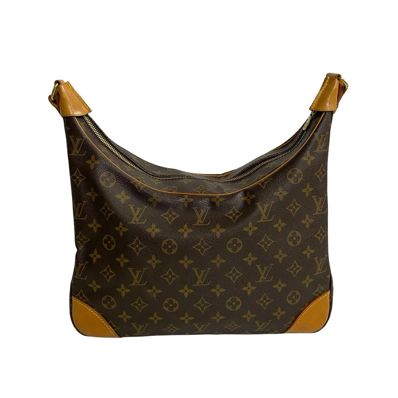 LOUIS VUITTON Shoulder Bag leather Brown Monogram Boulogne 35