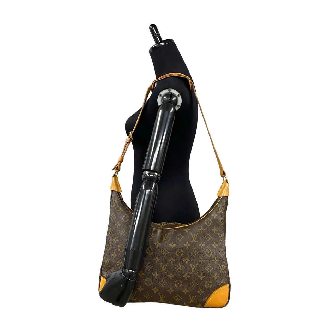 LOUIS VUITTON Shoulder Bag leather Brown Monogram Boulogne 35