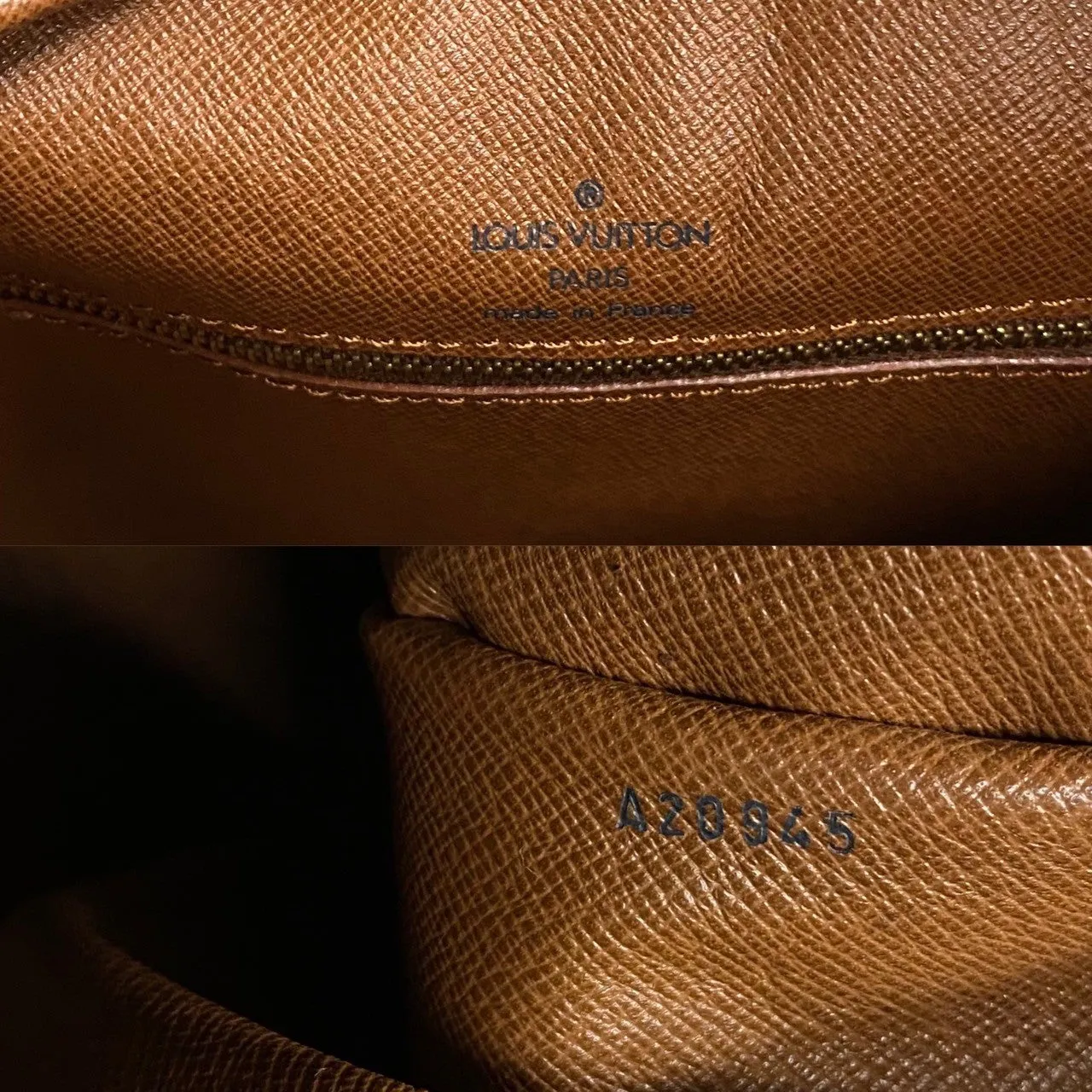 LOUIS VUITTON Shoulder Bag leather Brown Monogram Boulogne 35