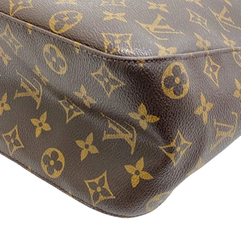 LOUIS VUITTON Shoulder Bag M51145 leather Brown Monogram LoopingGM Women Used
