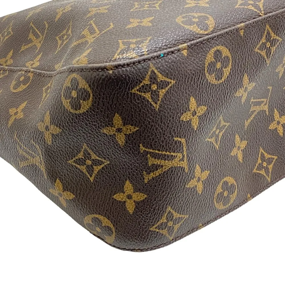 LOUIS VUITTON Shoulder Bag M51145 leather Brown Monogram LoopingGM Women Used