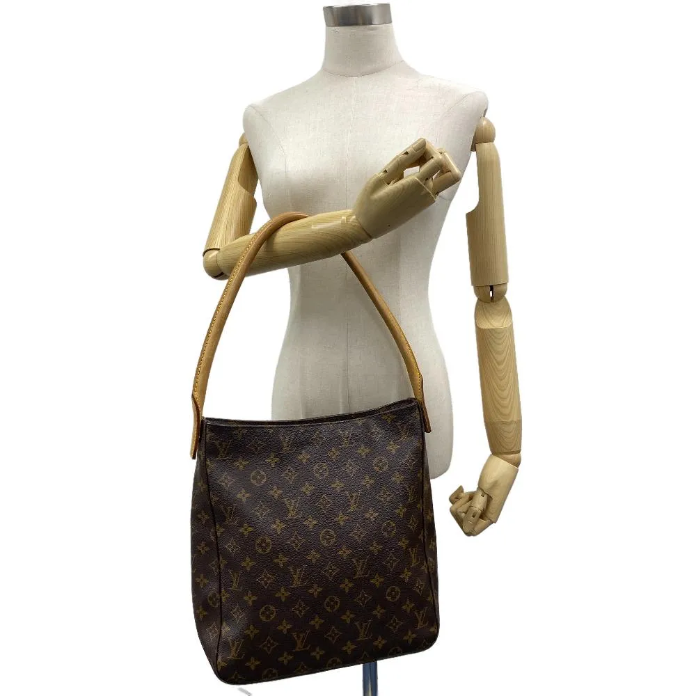 LOUIS VUITTON Shoulder Bag M51145 leather Brown Monogram LoopingGM Women Used