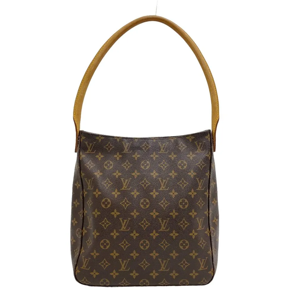 LOUIS VUITTON Shoulder Bag M51145 leather Brown Monogram LoopingGM Women Used