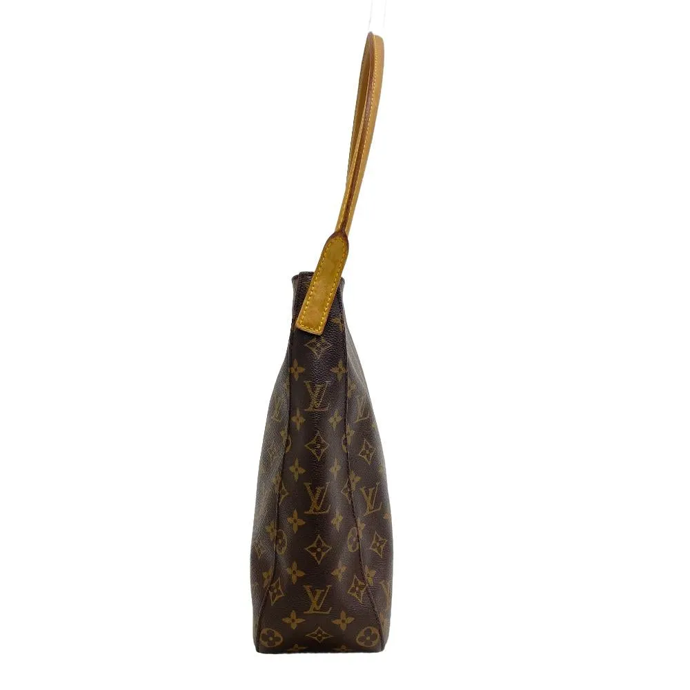 LOUIS VUITTON Shoulder Bag M51145 leather Brown Monogram LoopingGM Women Used