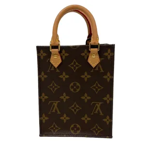 LOUIS VUITTON Shoulder Bag M69442 leather Brown Monogram Petit Sac Plat Women Used