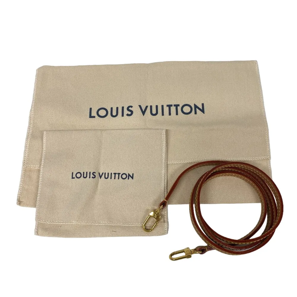 LOUIS VUITTON Shoulder Bag M69442 leather Brown Monogram Petit Sac Plat Women Used