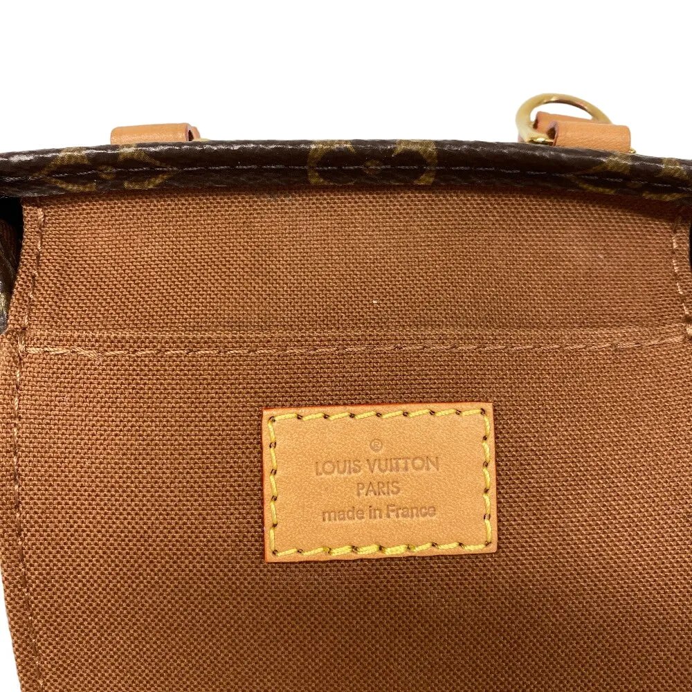 LOUIS VUITTON Shoulder Bag M69442 leather Brown Monogram Petit Sac Plat Women Used