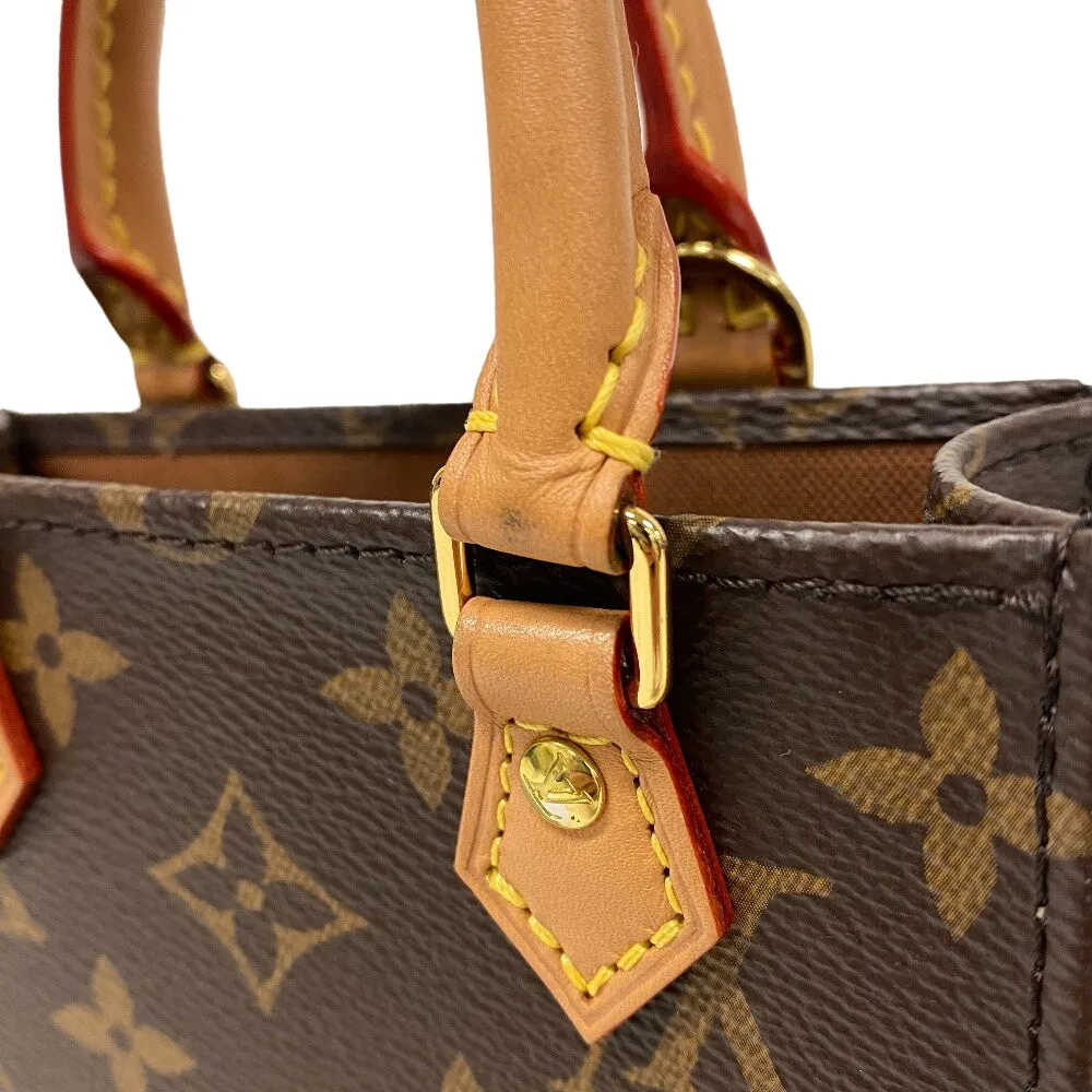 LOUIS VUITTON Shoulder Bag M69442 leather Brown Monogram Petit Sac Plat Women Used