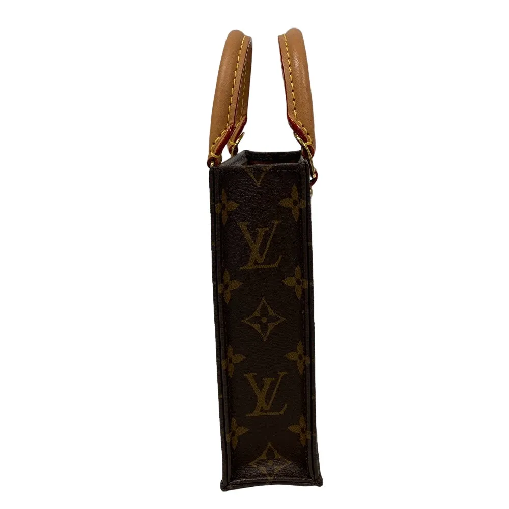 LOUIS VUITTON Shoulder Bag M69442 leather Brown Monogram Petit Sac Plat Women Used