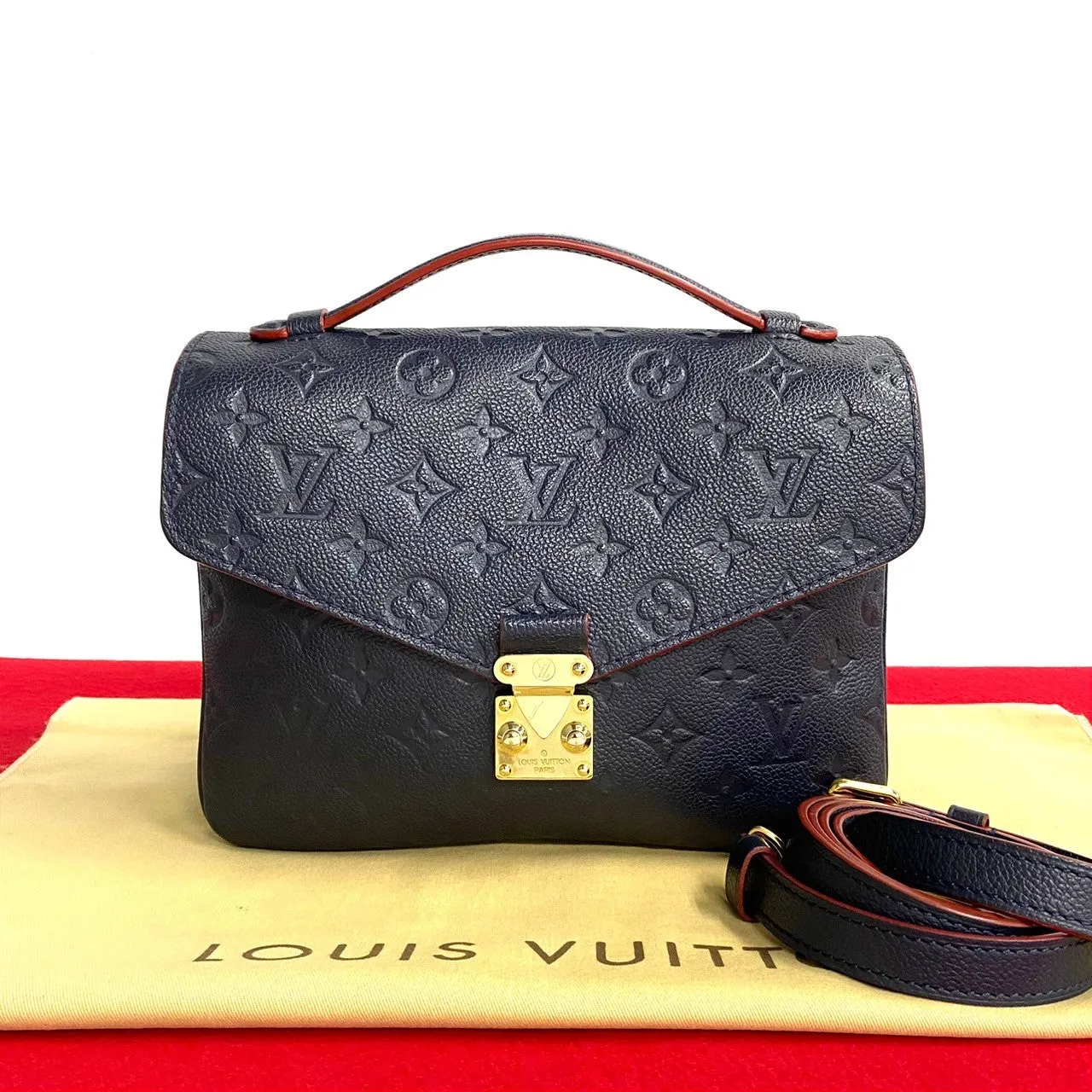 LOUIS VUITTON Shoulder Bag Monogram Ann Platt Navy Monogram Ann Platt Pochette Metis MM