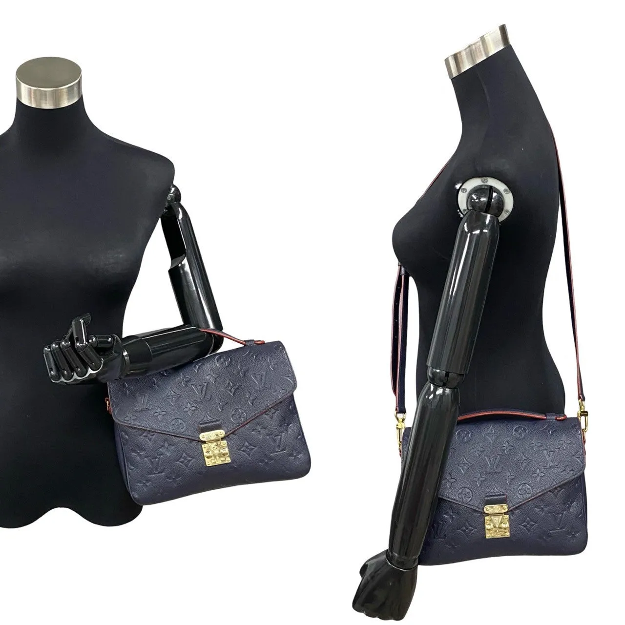LOUIS VUITTON Shoulder Bag Monogram Ann Platt Navy Monogram Ann Platt Pochette Metis MM