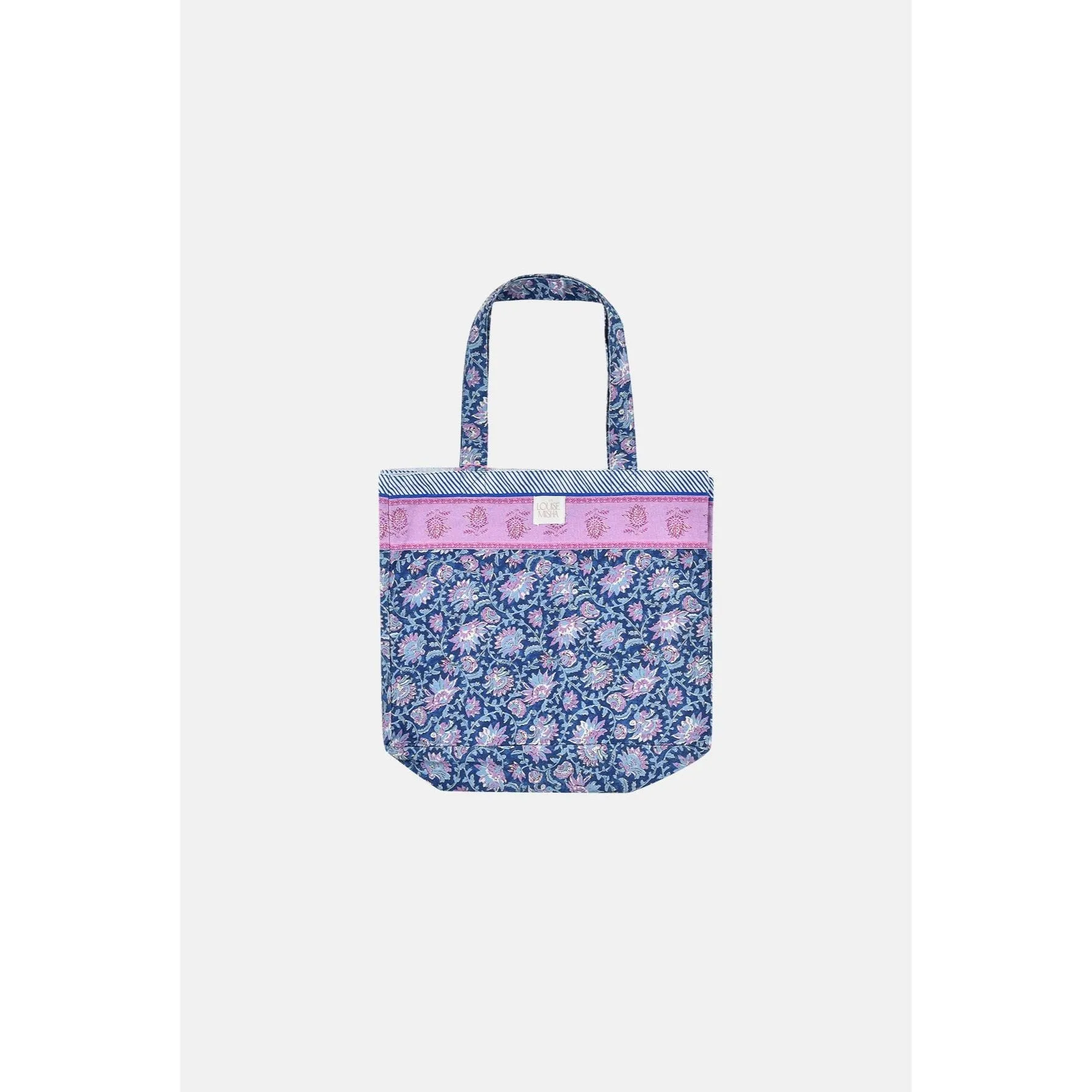 Louise Misha Tote Bag Beverly - Printed Duck Weave - Blue Capri Cove