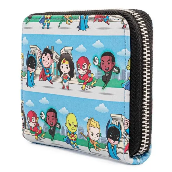 Loungefly x DC Comics Superheroes Chibi Line Up Purse