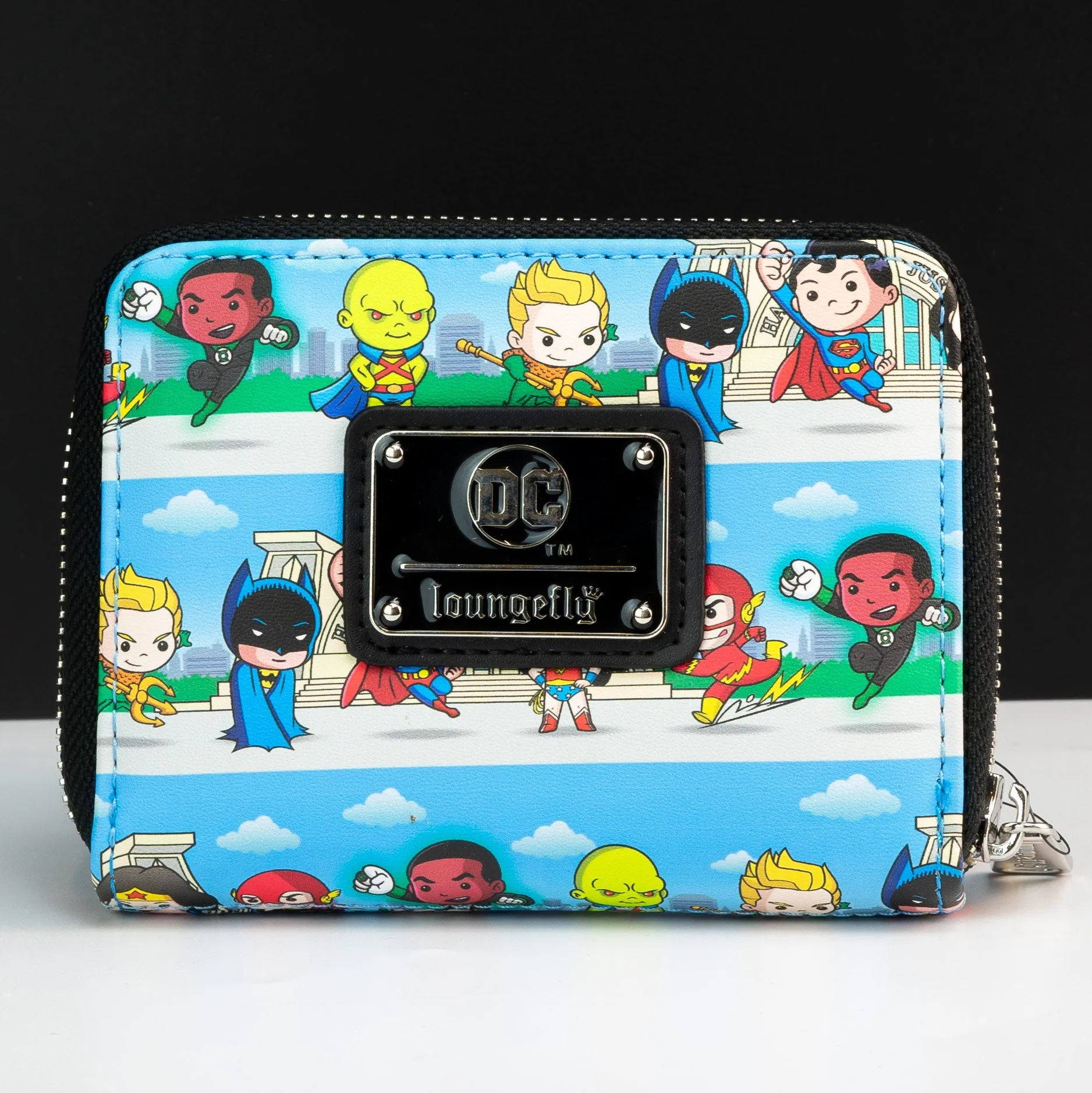 Loungefly x DC Comics Superheroes Chibi Line Up Purse